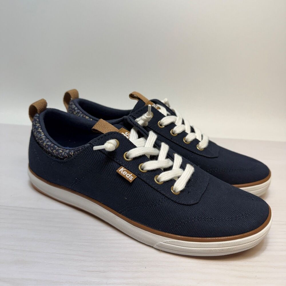 KEDS Center III Canvas Slip On Sneakers Navy Shoes Women’s Size 7.5M